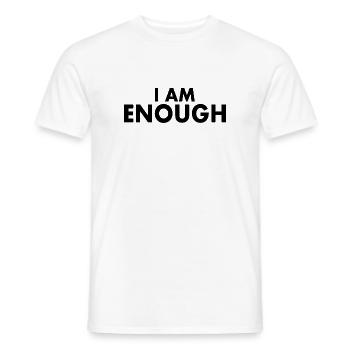I am enough - Männer T-Shirt - Weiß - Vorne - AI Model Male 178 dark (178cm)