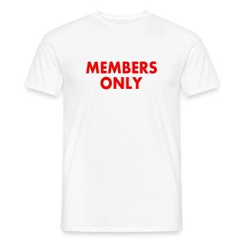 Members only - Männer T-Shirt - Weiß - Vorne - AI Model Male 178 dark (178cm)