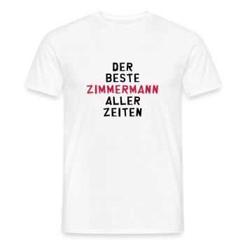 Zimmermann Zimmerin Dachdecker Tischler Holz - Männer T-Shirt - Weiß - Vorne - AI Model Male 178 dark (178cm)
