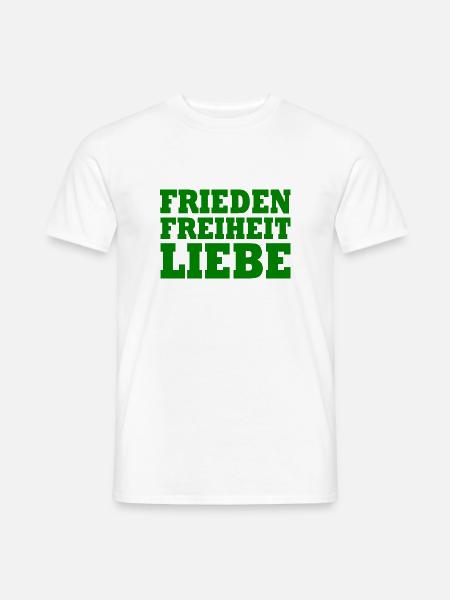 Frieden freiheit liebe - Männer T-Shirt - Weiß