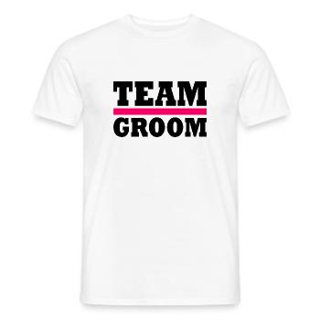 Team groom - T-shirt homme - blanc - Devant - AI Model Male 178 dark (178cm)