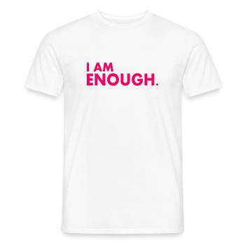 I am enough - Männer T-Shirt - Weiß - Vorne - AI Model Male 178 dark (178cm)