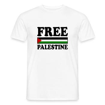 Free palestine - Männer T-Shirt - Weiß - Vorne - AI Model Male 178 dark (178cm)