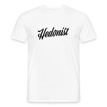Hedonist - hedonism lust happiness joie de vivre - Men's T-Shirt - white - Front - AI Model Male 178 dark (178cm)