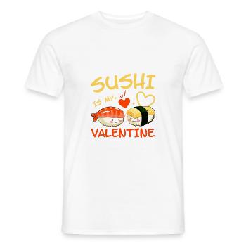 Sushi is my Valentine funny saying cute kawai gift - Männer T-Shirt - Weiß - Vorne - AI Model Male 178 dark (178cm)