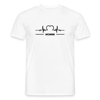 Herzschlag Wachmann Herz Bester Mann Wachdienst - Männer T-Shirt - Weiß - Vorne - AI Model Male 178 dark (178cm)