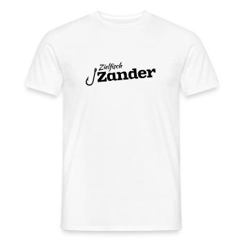 LetzterWurf Zielfisch Zander Angelshirt - Männer T-Shirt - Weiß - Vorne - AI Model Male 178 dark (178cm)