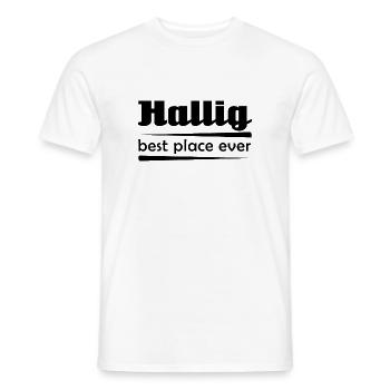 Hallig - Stadt best place ever - Männer T-Shirt - Weiß - Vorne - AI Model Male 178 dark (178cm)