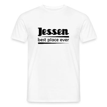 Jessen - Stadt best place ever - Männer T-Shirt - Weiß - Vorne - AI Model Male 178 dark (178cm)
