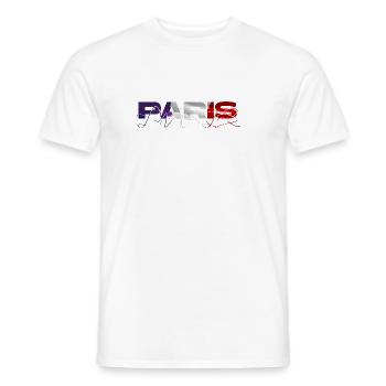 Paris - Männer T-Shirt - Weiß - Vorne - AI Model Male 178 dark (178cm)