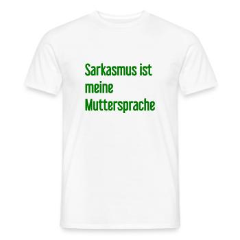 Sarcasm Pro - Men's T-Shirt - white - Front - AI Model Male 178 dark (178cm)