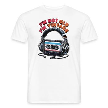 Rétro Drôle Je ne suis pas vieux Je suis vintage - T-shirt homme - blanc - Devant - AI Model Male 178 dark (178cm)