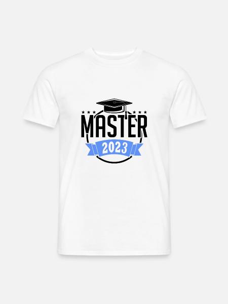 Master 2023 Abschluss Promotion Sponsion Uni - Männer T-Shirt - Weiß