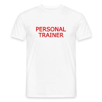Personal trainer - T-shirt homme - blanc - Devant - AI Model Male 178 dark (178cm)
