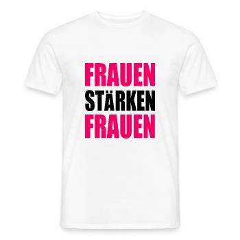 frauen stärken frauen - Männer T-Shirt - Weiß - Vorne - AI Model Male 178 dark (178cm)