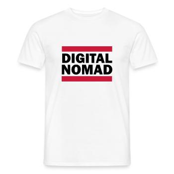 Digital Nomad - Männer T-Shirt - Weiß - Vorne - AI Model Male 178 dark (178cm)