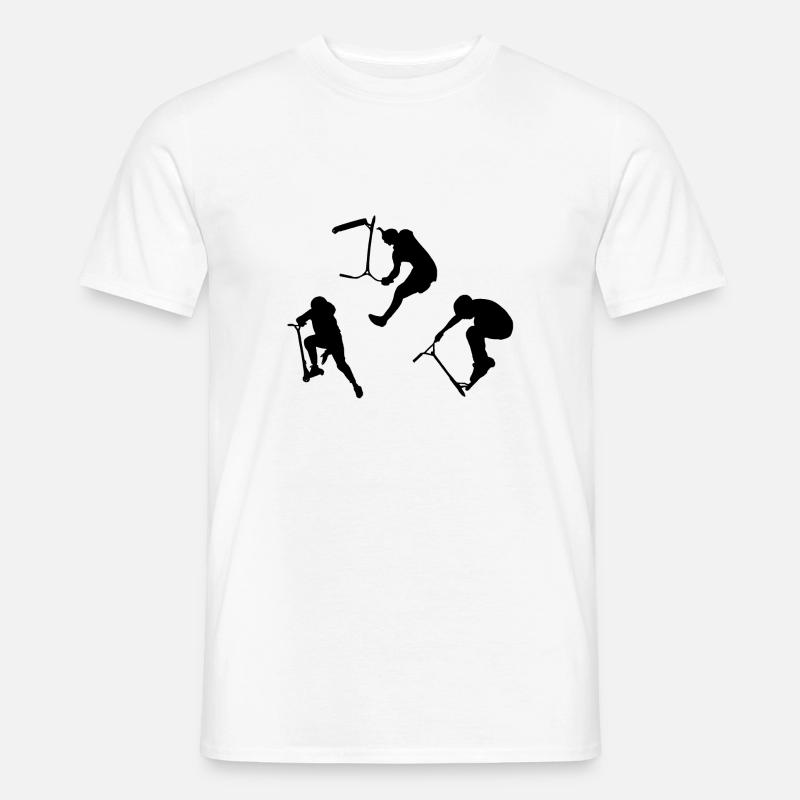 Stuntscooter Tricks - Männer T-Shirt - Weiß