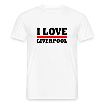 Liverpool - Männer T-Shirt - Weiß - Vorne - AI Model Male 178 dark (178cm)