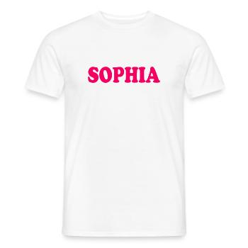Sophia - Men's T-Shirt - white - Front - AI Model Male 178 dark (178cm)
