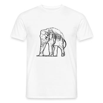 Elefant Baby schwarz - Männer T-Shirt - Weiß - Vorne - AI Model Male 178 dark (178cm)
