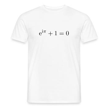 Eulers Identität (Roman Letters) - Männer T-Shirt - Weiß - Vorne - AI Model Male 178 dark (178cm)