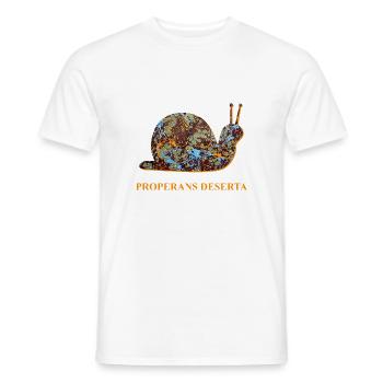 Hurry with time Latin Snail E 85 - Men's T-Shirt - white - Front - AI Model Male 178 dark (178cm)