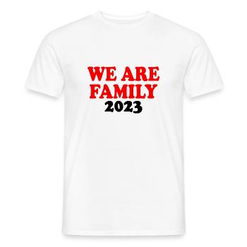 We are family 2023 - T-shirt homme - blanc - Devant - AI Model Male 178 dark (178cm)
