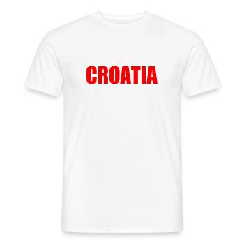 Croatia - Men's T-Shirt - white - Front - AI Model Male 178 dark (178cm)