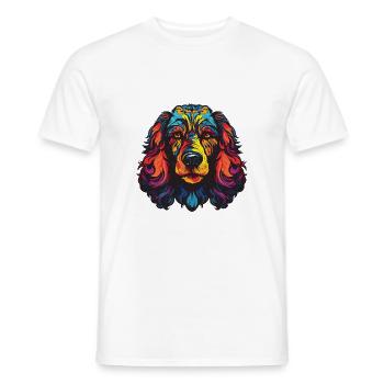 Poodle Dog Portrait - Men's T-Shirt - white - Front - AI Model Male 178 dark (178cm)