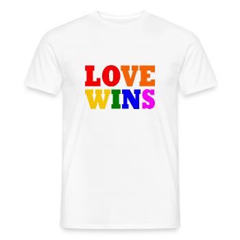 Love wins - T-shirt homme - blanc - Devant - AI Model Male 178 dark (178cm)