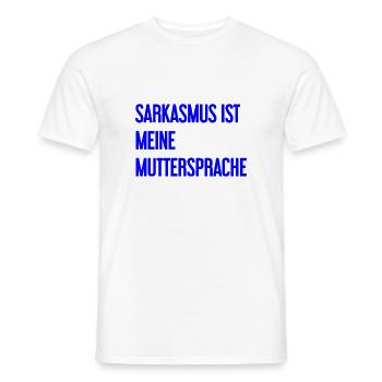 Sarcasme Pro - T-shirt homme - blanc - Devant - AI Model Male 178 dark (178cm)