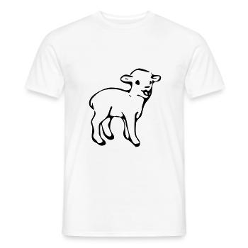 Lamm - Männer T-Shirt - Weiß - Vorne - AI Model Male 178 dark (178cm)