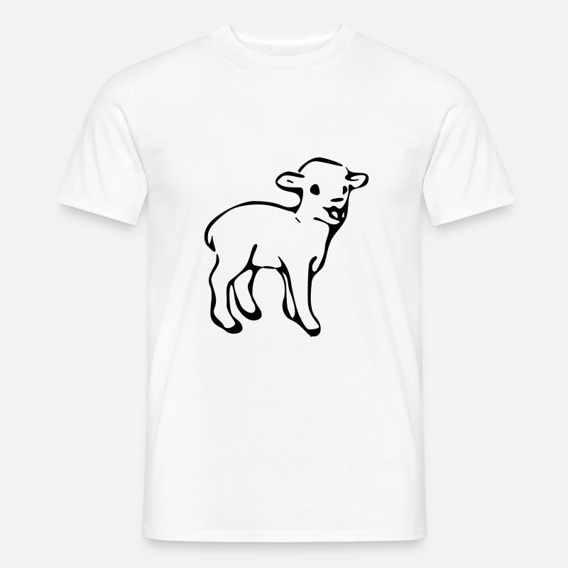 Lamm - Männer T-Shirt - Weiß