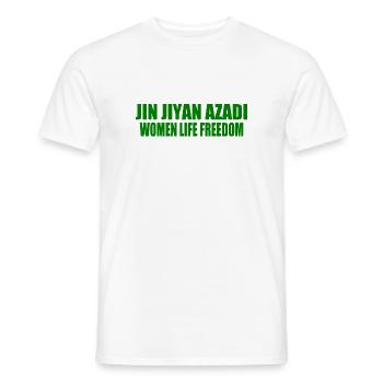 jin jiyan azadi women life freedom - T-shirt homme - blanc - Devant - AI Model Male 178 dark (178cm)