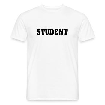 Student - Men's T-Shirt - white - Front - AI Model Male 178 dark (178cm)