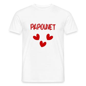 PAPOUNET. DAD. FATHER'S DAY. HAPPY DADDY'S DAY - Men's T-Shirt - white - Front - AI Model Male 178 dark (178cm)