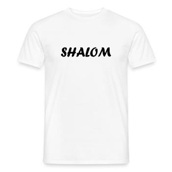 Shalom - T-shirt homme - blanc - Devant - AI Model Male 178 dark (178cm)