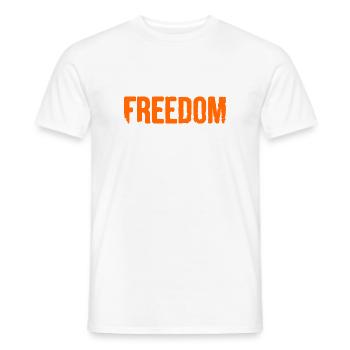 Freedom - Men's T-Shirt - white - Front - AI Model Male 178 dark (178cm)
