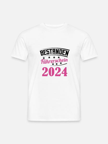 Führerschein 2024 Fahrprüfung Führerscheinprüfung - Männer T-Shirt - Weiß