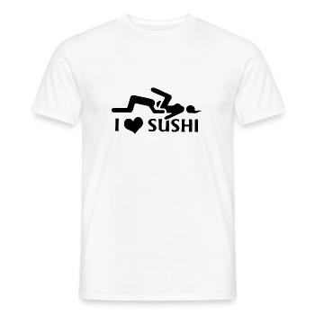 I love sushi - Men's T-Shirt - white - Front - AI Model Male 178 dark (178cm)