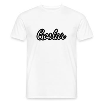 Goslar - Textdesign mit Stadtnamen - Männer T-Shirt - Weiß - Vorne - AI Model Male 178 dark (178cm)