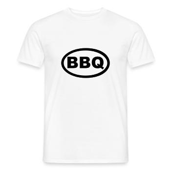 BBQ - Men's T-Shirt - white - Front - AI Model Male 178 dark (178cm)