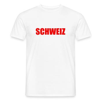 Suisse - T-shirt homme - blanc - Devant - AI Model Male 178 dark (178cm)