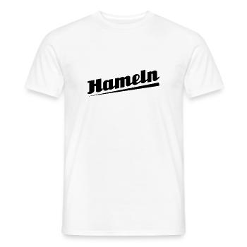 Hameln - Textdesign mit Stadtnamen - Männer T-Shirt - Weiß - Vorne - AI Model Male 178 dark (178cm)