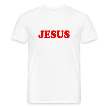 Jesus - T-shirt homme - blanc - Devant - AI Model Male 178 dark (178cm)