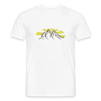 Drei Zinnen - Tre Cime - Tré Thìme oval - Männer T-Shirt - Weiß - Vorne - AI Model Male 178 dark (178cm)
