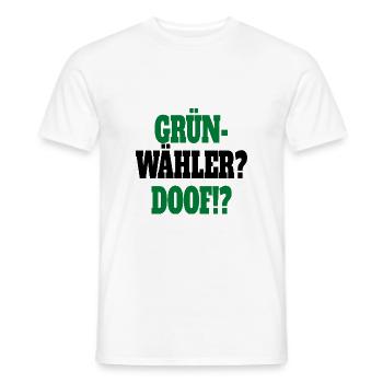 Witze Grüne Die Grünen Habeck Baerbock Partei - Männer T-Shirt - Weiß - Vorne - AI Model Male 178 dark (178cm)