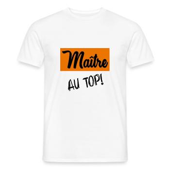 MEISTER. GELIEBTE. VIELEN DANK. - Männer T-Shirt - Weiß - Vorne - AI Model Male 178 dark (178cm)