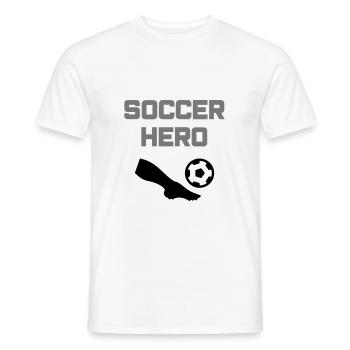 Soccer hero (leg, football) - Men's T-Shirt - white - Front - AI Model Male 178 dark (178cm)