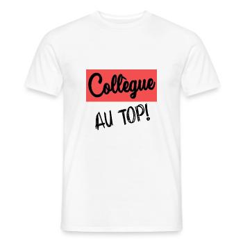 KOLLEGE. ANFANGEN. RUHESTAND - Männer T-Shirt - Weiß - Vorne - AI Model Male 178 dark (178cm)